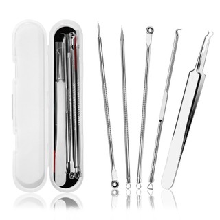 Bộ nặn mụn 5 món cao cấp - Dụng cụ lấy nhân mụn chuyên nghiệp, nhíp gắp mụn chuẩn Spa, chất liệu thép không gỉ 88822