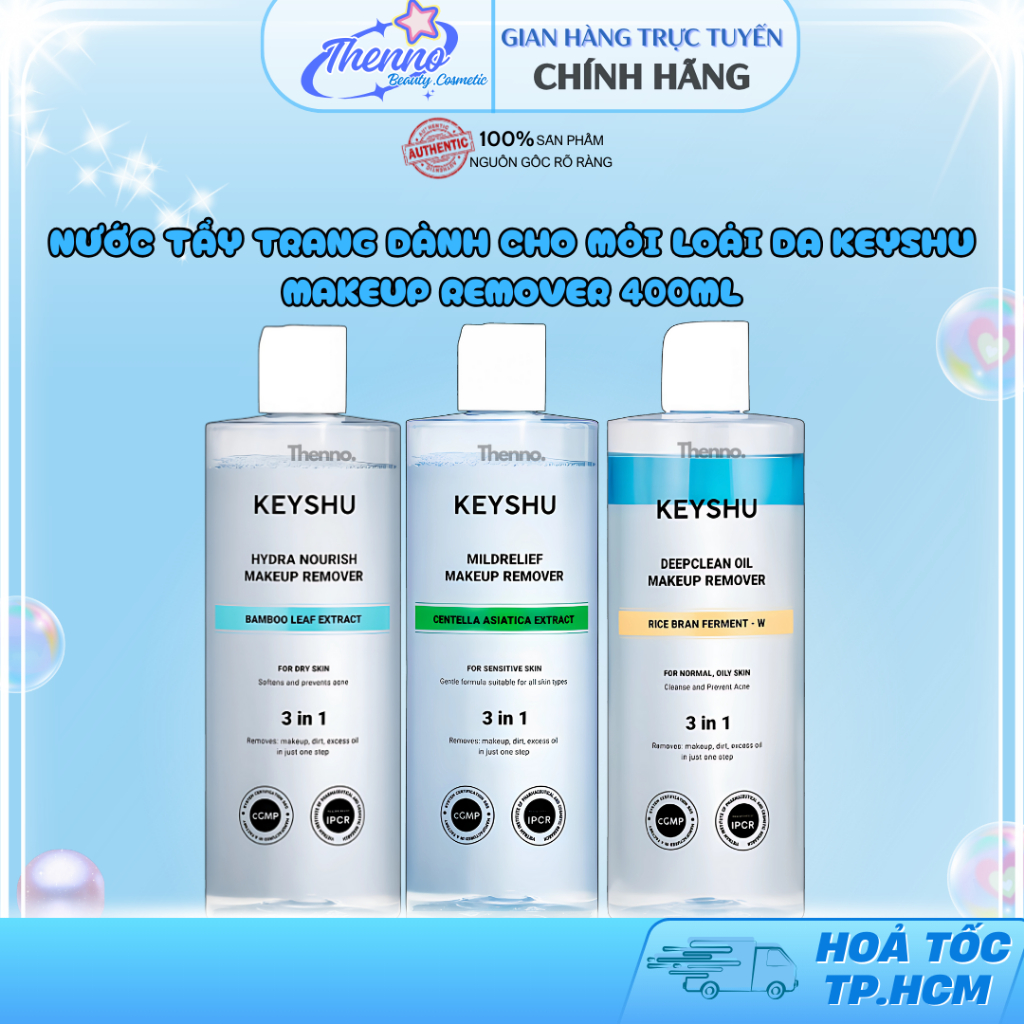 Nước Tẩy Trang Dành Cho Mọi Loại Da Keyshu Makeup Remover 400ml