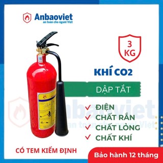  Bình chữa cháy 3kg khí CO2 chuyên dùng cho gia đình cửa hàng văn phòng công ty. Model: MT3 