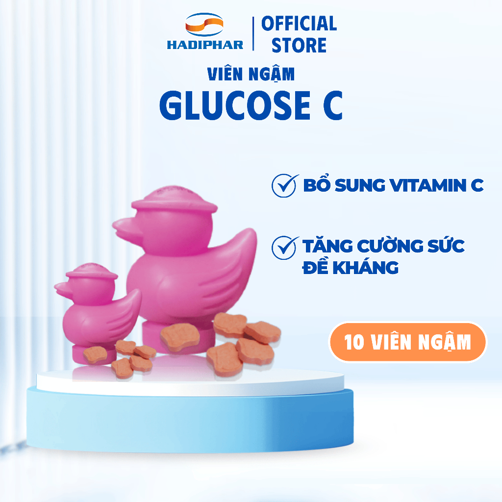 Viên ngậm Glucose C bổ sung vitamin C, tăng cường sức đề kháng (20 viên)