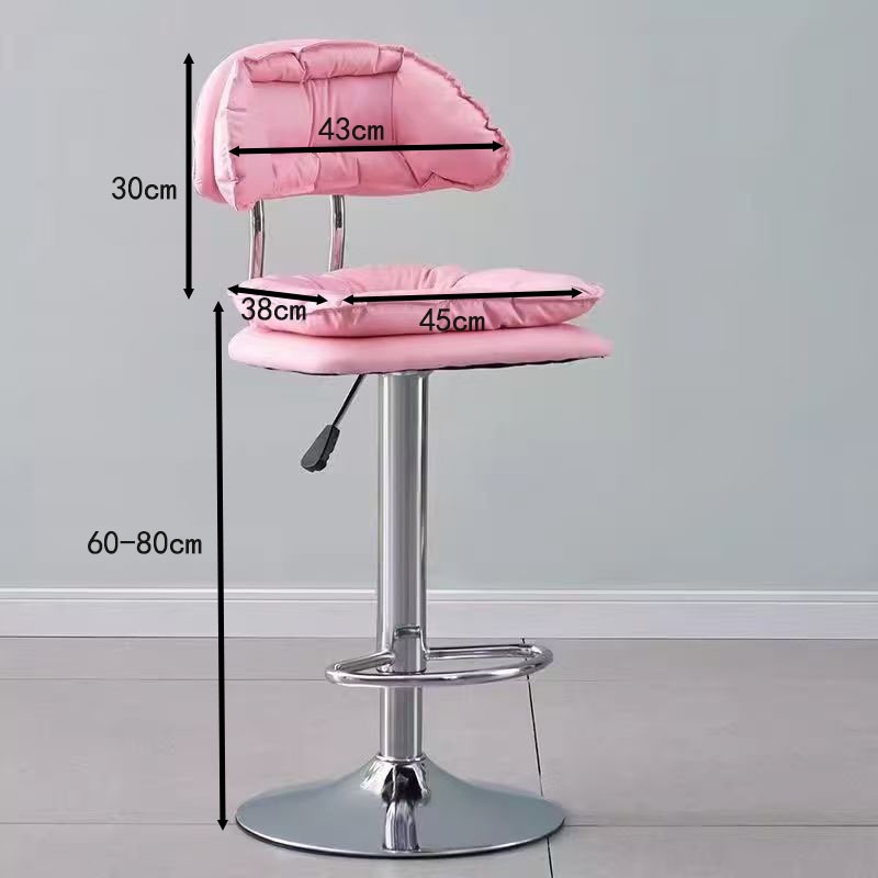 Ghế Makeup, Ghế Livestream Mẫu Tai Bèo Chân Bạc Cao 60-80Cm