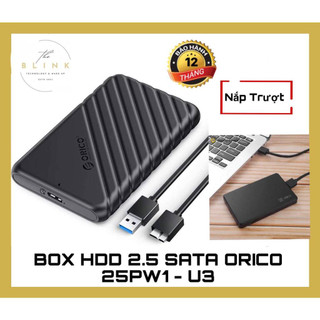Box ổ cứng ORICO 2.5 inch SATA TYPE-C 25PW1-U3 - ĐEN, Chính Hãng 100%, Bảo Hành 12 Tháng