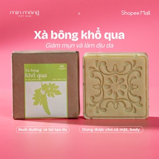 Xà Bông Sinh Dược Giảm Mụn Lưng, Mông Từ Thiên Nhiên Xà Phòng Mướp Đắng Khổ Qua Handmade