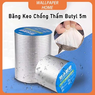  Băng Keo Chống Thấm Butyl 5m - Siêu Dính Chống Dột Nước Dán Ống Nước & Mái Tôn 