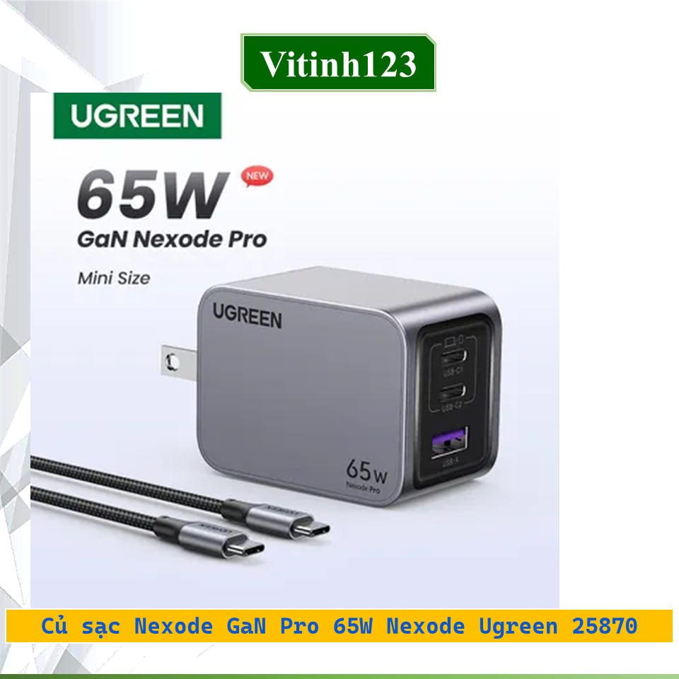 Củ sạc Nexode GaN 65W 100W 160W Ugreen 25870, Ugreen 25873, Ugreen 25876