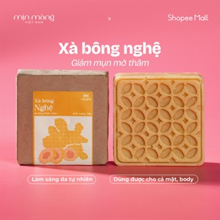 Xà Phòng Nghệ Trắng Da Giảm Thâm Mụn Lưng Xà Bông Tắm, Rửa Mặt Trắng Da Thảo Dược Thiên Nhiên