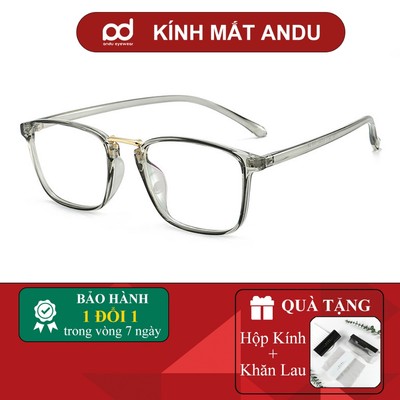 Gọng kính cận vuông nam nữ chất liệu nhựa dẻo phụ kiện thời trang AnDu - 210