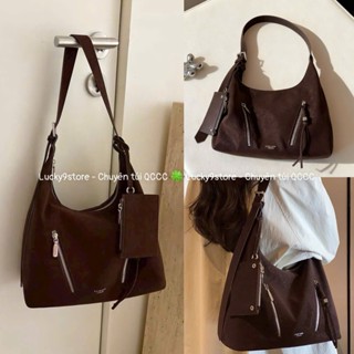  Túi nữ Túi Chio da lộn khoá kéo size 30 tặng ví mini treo túi chất da siêu đẹp phong cách Hàn Quốc chuẩn xinh Hs279# 