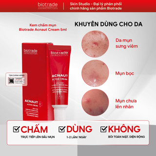 Kem chấm mụn Biotrade ACNAUT ACTIVE CREAM/LOTION giảm mụn bọc, mụn viêm, mụn nội tiết