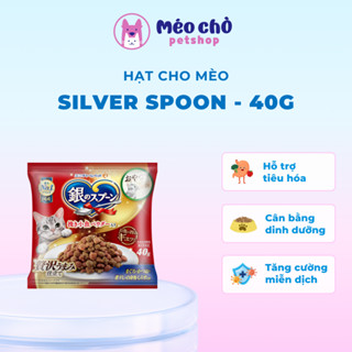  Hạt cho mèo Silver Spoon túi 40g vị cá ngừ dinh dưỡng hoàn hảo chất lượng Nhật Bản 