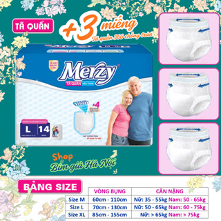 Tã Quần già Merzy M16 L14 XL12 và M32 L28 L24 miếng #bỉm merzy #tã merzy #quần già merzy #merzy #bỉm quần già #caryn