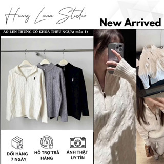  ÁO LEN THỪNG CỔ KHOÁ THÊU NGỰA KHÓA 1 ĐẦU 