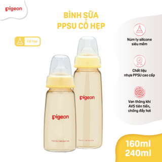 Bình sữa cổ hẹp PPSU Pigeon 160ml/ 240ml