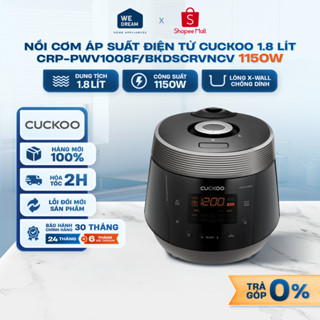 CRP-PWV1008F - Nồi Cơm Áp Suất Điện Tử Cuckoo 1.8 Lít CRP-PWV1008F/BKDSCRVNCV 1150W - Hàng Chính Hãng, Mới 100%