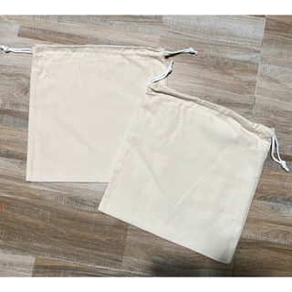 Túi vải bố Canvas dây rút Local brand màu kem