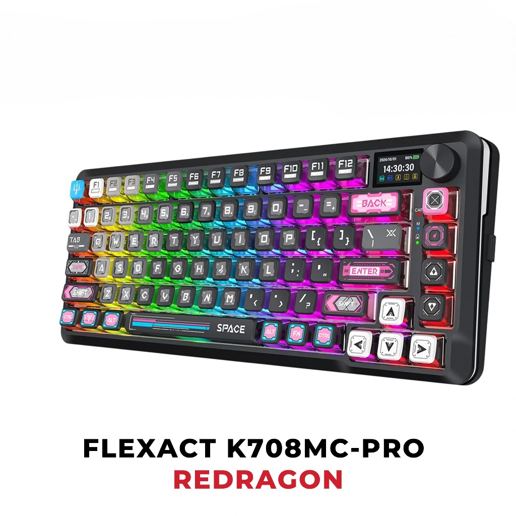 Bàn phím cơ gaming 3 chế độ REDRAGON K708MC RGB PRO TKL