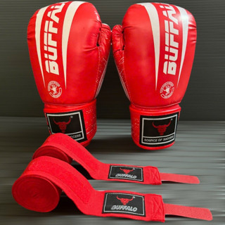 Combo Găng Boxing Buffalo + băng quấn tay theo màu tiện dụng tiết kiệm, Chính Hãng giao hỏa tốc HCM