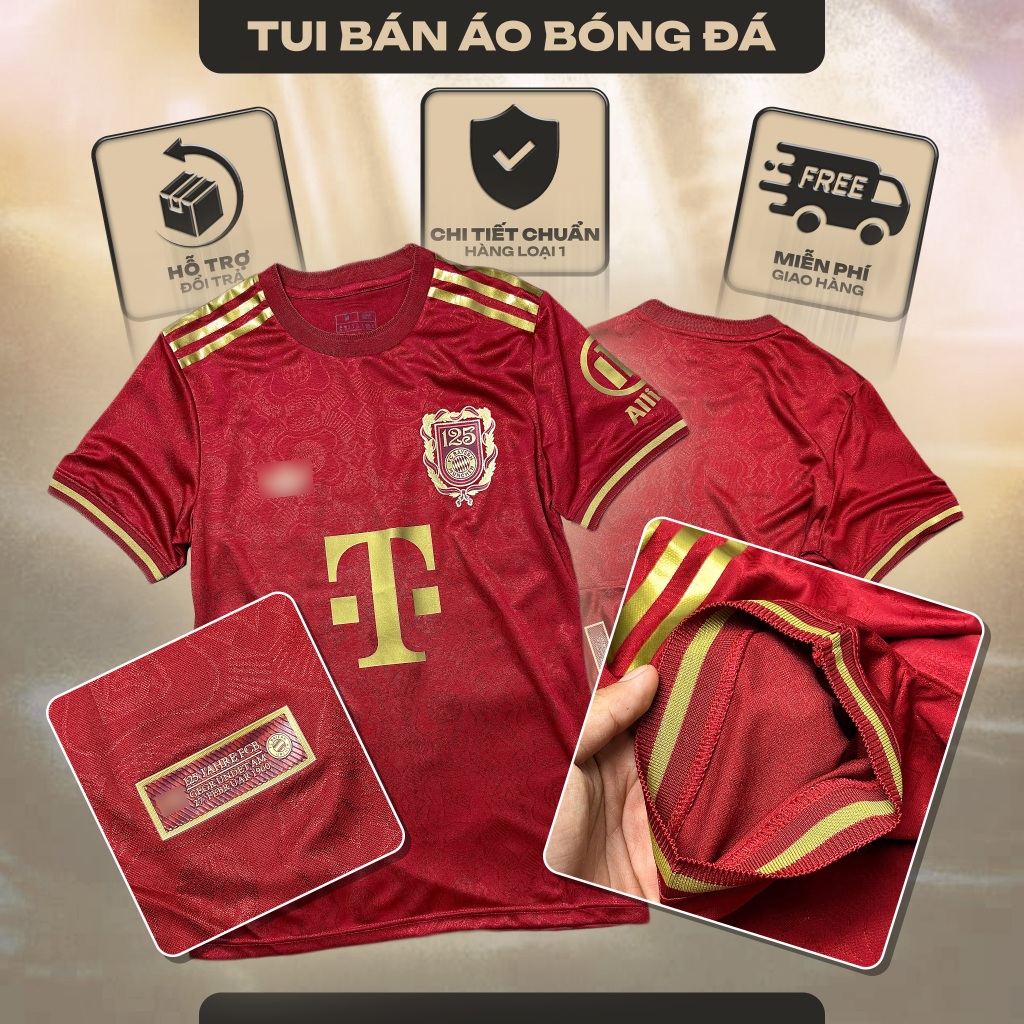Áo Bayern 125 năm 2025/26 (Đỏ) LifeStyle | Áo Bóng Đá Retro Cao Cấp