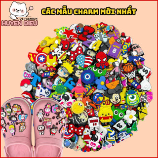   Mẫu Mới Nhất  Set 20 Cái Charm Sticker Gắn Giày Dép Jibbitz Sticker Gắn Dép Cross Trẻ Em Nhiều Chủ Đề Cute Dễ Thương 