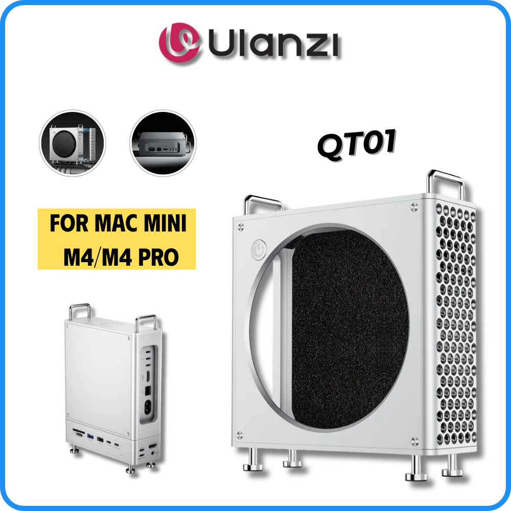 ULANZI QT01 - Case Cho MAC Mini M4 / M4 Pro, Chất Liệu Hợp Kim Nhôm