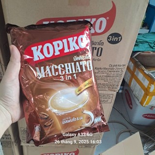  Cà phê Sữa Kopiko Macchiato 3in1 túi 480 GAM  20 GÓI × 24 GAM  date 12 2026 
