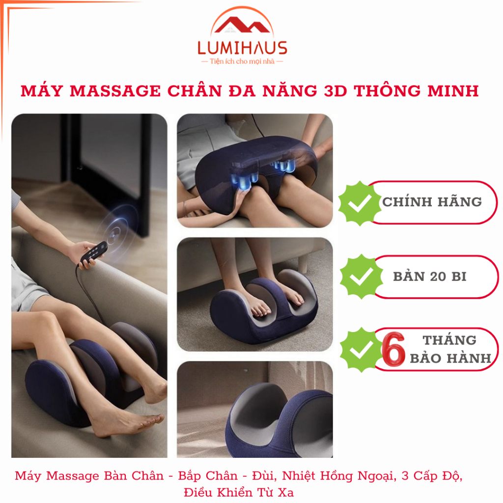 Máy Massage Chân Đa Năng 3D Thông Minh – Thư Giãn, Giảm Đau Nhức, Chăm Sóc Sức Khỏe Tại Nhà