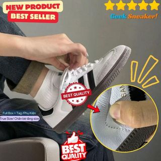   GeekSneaker  Best Quality - Giày Sneaker cổ thấp đế bằng Sam ba OG White Black - Chất Lượng Tốt Nhất 