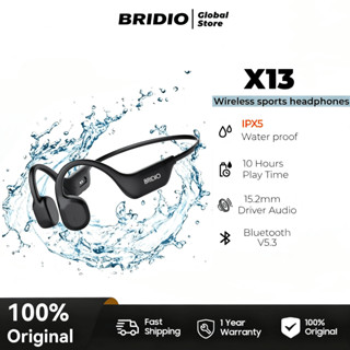 Tai nghe Bluetooth dẫn truyền xương cho bơi lội Bridio X13, chống nước sâu IPX5, âm thanh nổi vòm