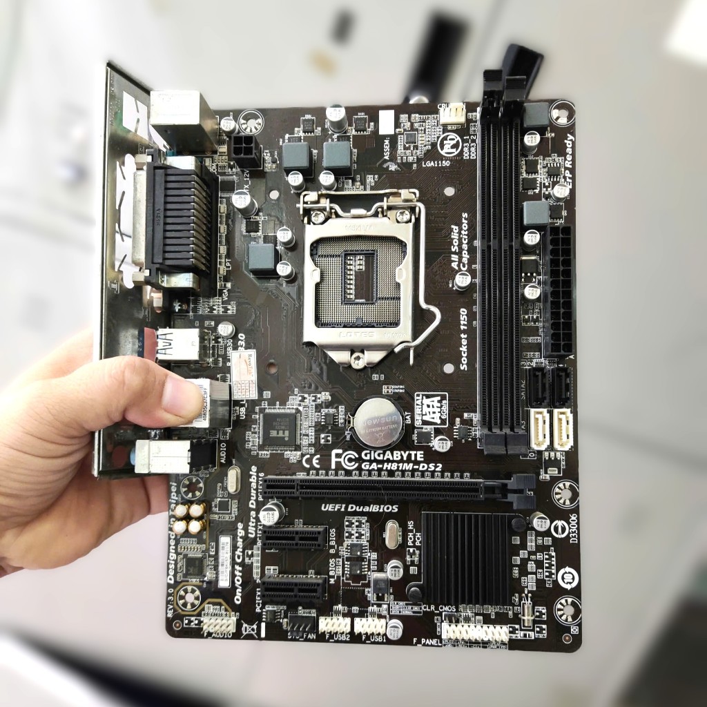 Main Giga GA-H81M-DS2 Asus H81M-D socket 1150, hỗ trợ CPU Intel thế hệ 4, đủ chặn, có cổng cắm LPT