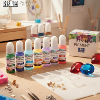 Màu Cao Cấp Trong Suốt Pha Resin AB Resin UV Màu Đá Quý