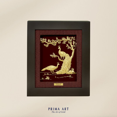 Tranh treo tường Mỹ Nghệ Phủ Vàng 24K PRIMA ART Công  Hạnh Phúc - Size 25x29cm - CGS-0552-01