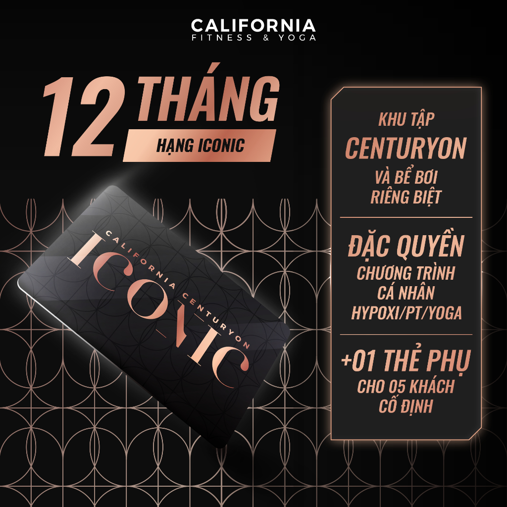 Thẻ hội viên hạng Iconic tại CLB California Fitness & Yoga