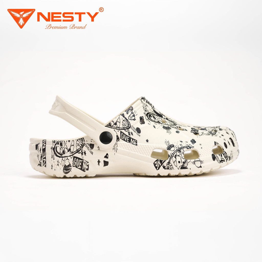 [NE50-IN] Dép Sục NESTY Họa Tiết Cá Tính Chất Liệu EVA Cao Cấp Siêu Nhẹ Đế Mềm 4cm