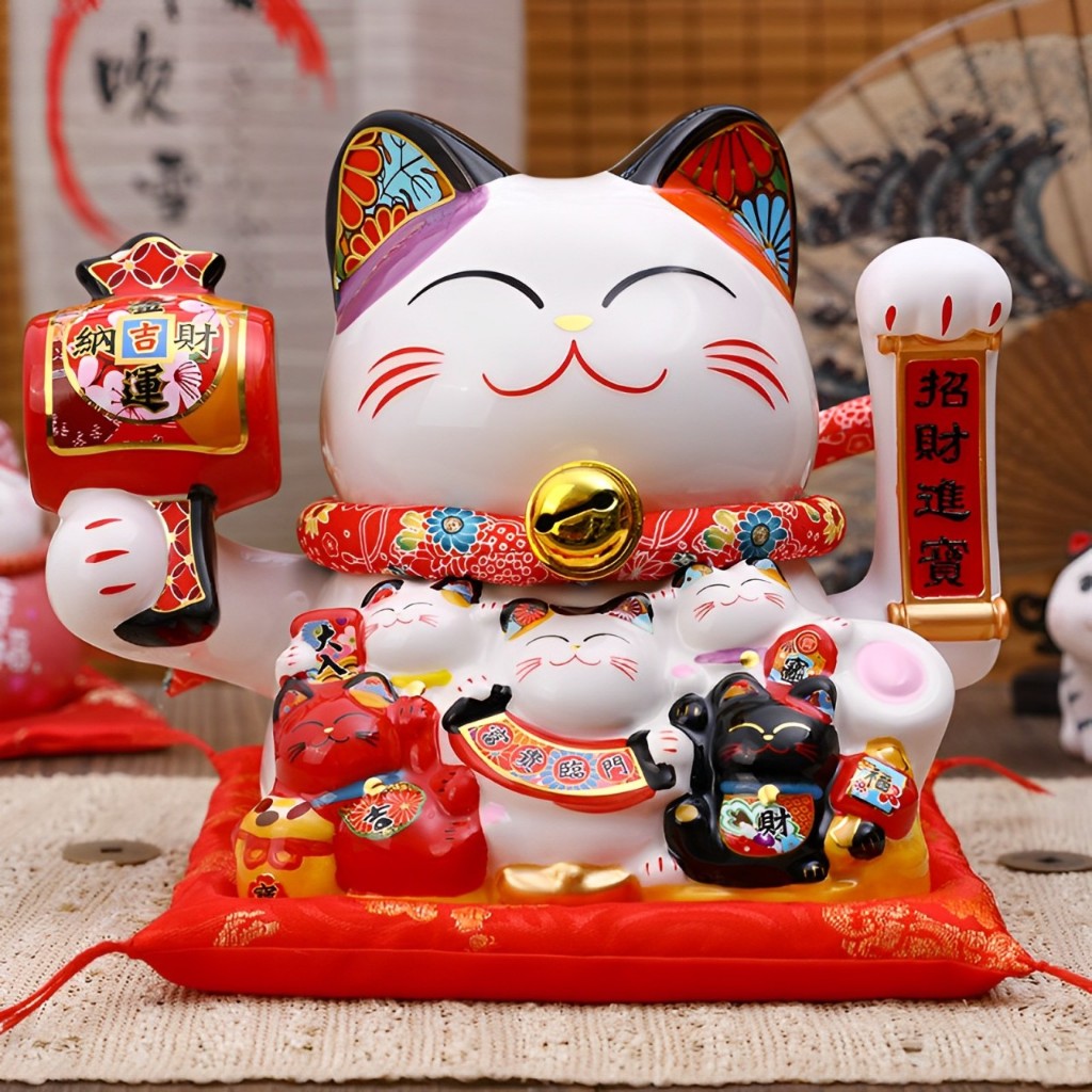 Mèo Thần Tài Phú Quý Lâm Môn
