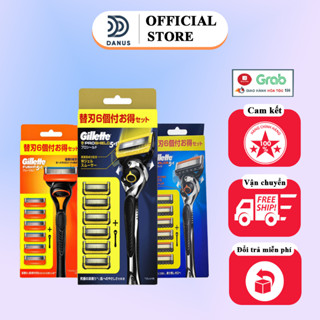 Dao cạo râu Nhật Bản cao cấp 5 lưỡi Gillette Fusion Proglide (Cán Dao + Lưỡi Dao + Đầu bảo vệ) Nội Địa
