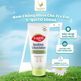 Kem Chống Muỗi Cho Trẻ Em S-QUITO 100ml, Bảo Vệ Bé Suốt 8 Giờ, Làm Dịu Vết Đốt Côn Trùng