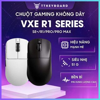   HỎA TỐC  Chuột Gaming Không Dây VXE Dragonfly R1 Series Siêu Nhẹ PAW3395 Polling Rate 4K 