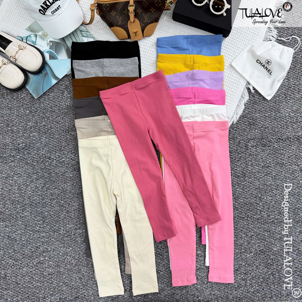 LEGGING DÀI CHO BÉ Vải Zip Chất Lượng Cao Quần Leggin Co Dãn, Quần Thu Đông Bé Gái Tulalove