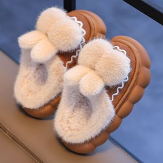  Dép bông trẻ em hoạt hình tai thỏ lót nhung giữ ấm cho mùa đông mã Dp59 