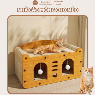 Cào móng mèo kết hợp nhà mèo LuvPet Tổ mèo cào đa chức năng kết hợp giữa cào móng, bóng chơi và nhà ngủ cho mèo