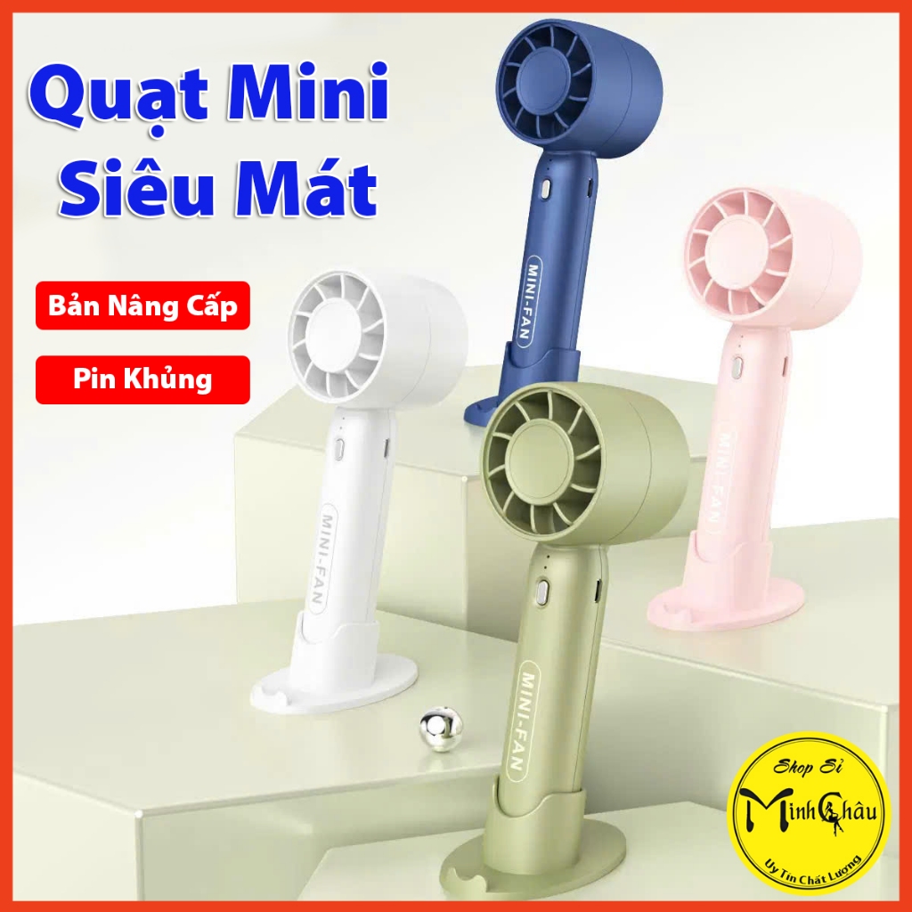 Quạt Cầm Tay Mini T10 Siêu Mát, Với 3 Tốc Độ Gió Làm Giá Đỡ Điện Thoại Có Thể Sạc Lại Pin Khủng Nhiều Màu Sắc | BigBuy360 - bigbuy360.vn