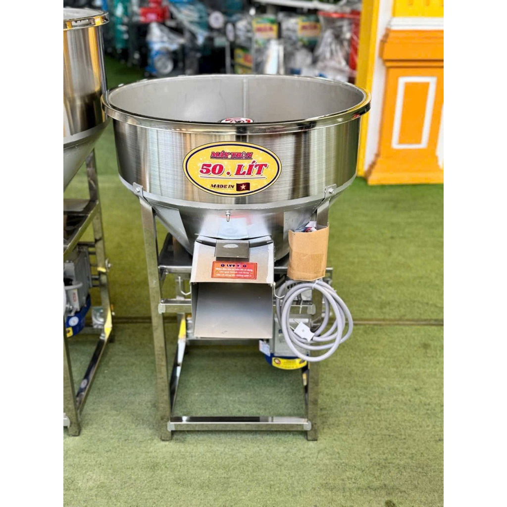 Máy trộn thức ăn trộn cám mồi cho tôm ăn trộn 50kg 75kg 100kg