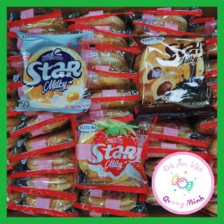  10 cái Bánh mì Star Milky Aluowa gói 50g với các vị trứng sữa dâu tây sô cô la sầu riêng khoai môn thơm ngon hấp dẫn 
