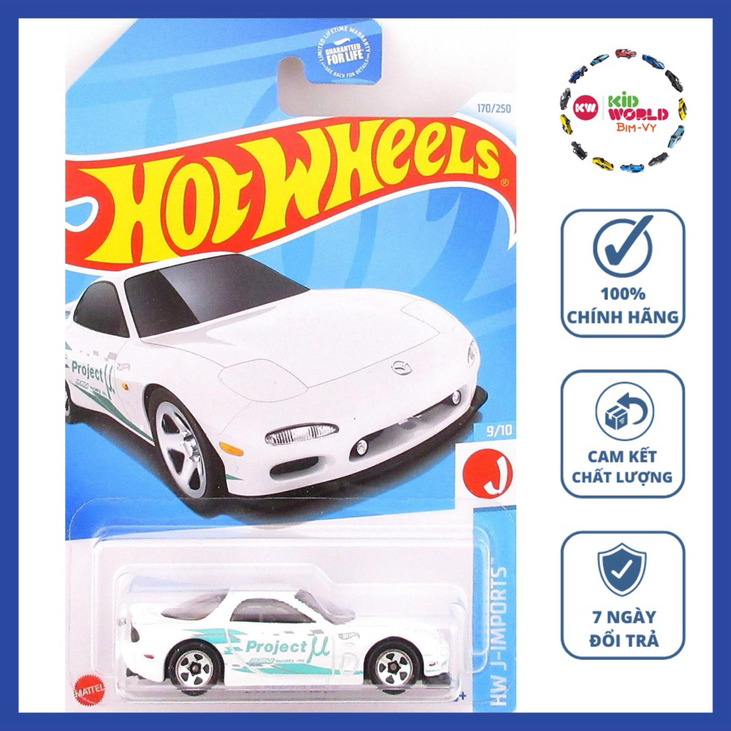 Xe mô hình Hot Wheels basic '95 Mazda RX-7 HTC46.