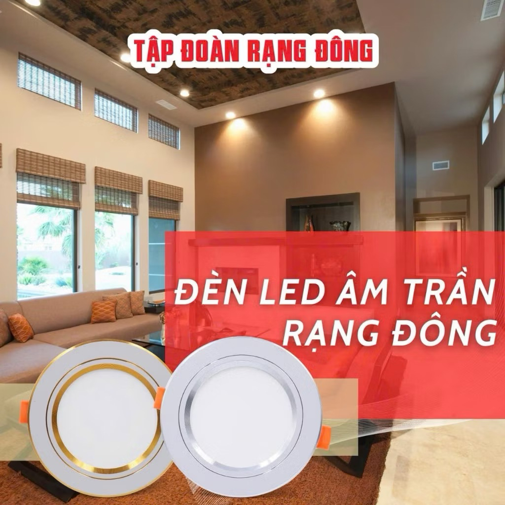 7W/90 9W/90 12W/110 [Chính Hãng] Đèn Led Âm Trần TĐ Rạng Đông 12w/110 Đèn Âm Trần Cao Cấp Bảo Hành 36 tháng 1 Đổi 1