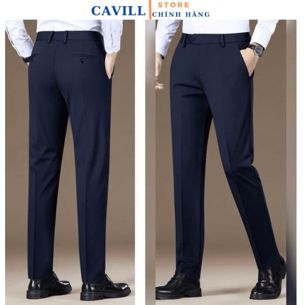 Quần âu CAVILL Cao Cấp, Vải mềm - chống nhăn - không bai xù, Dáng Slim đứng dáng trẻ trung.