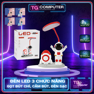  Đèn Led Để Bàn 3 chức năng đèn sạc gọt bút chì cắm bút phù hợp cho trẻ đọc sách học bài decor dễ thương 