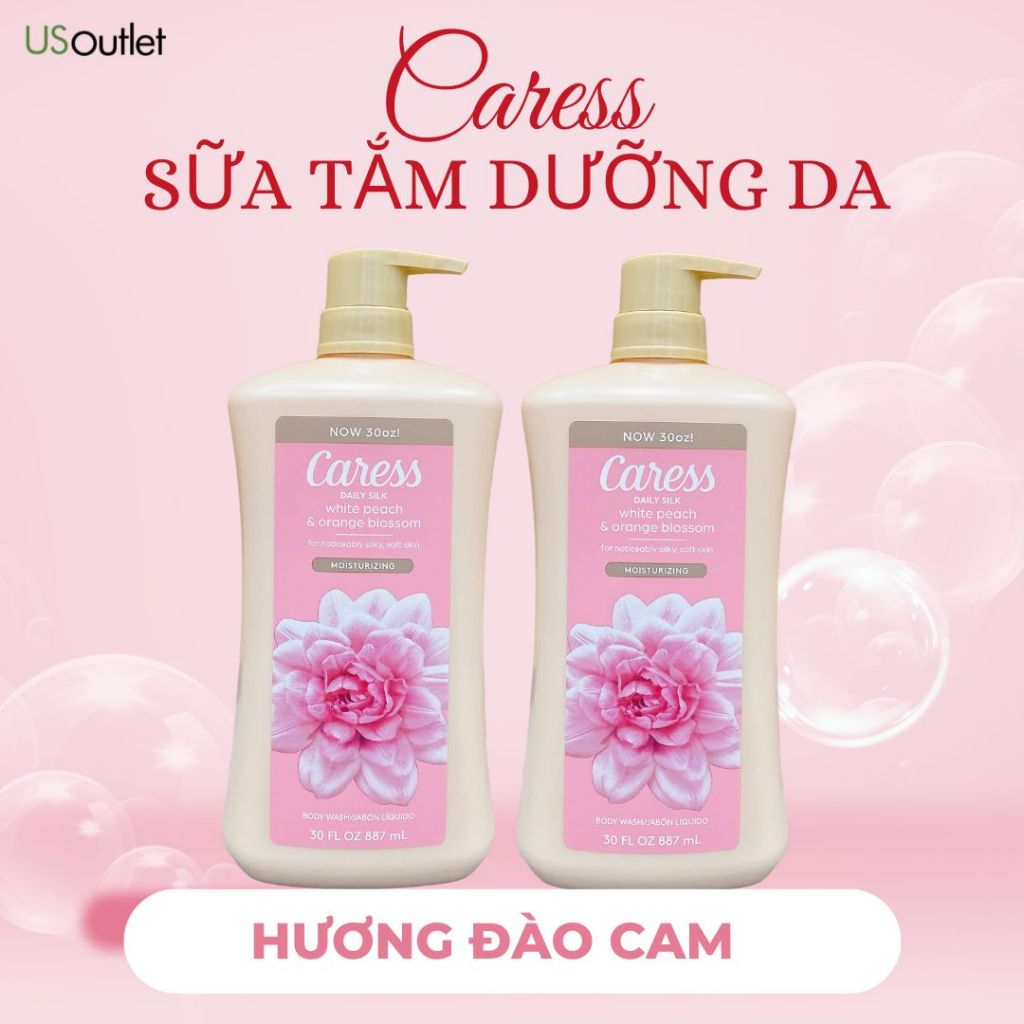 Sữa tắm Caress Daily Silk 887ml ( White Peach & Orange Blossom )
