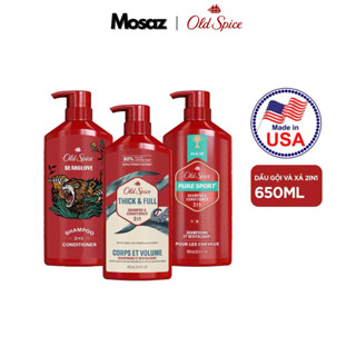  Dầu Gội Xả 2in1 Old Spice 650ml chuyên sâu cho nam giúp tóc dày phồng khỏe hơn 80% - Mỹ 