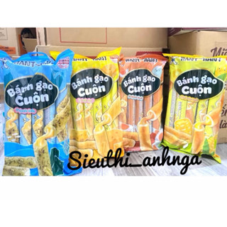  Bánh gạo cuộn WANTWANT nhân phô mai trứng muối rong biển bắp thanh ngọt - đồ ăn vặt gói 170g 